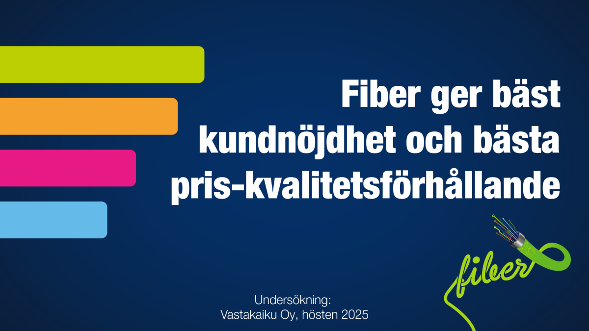 Fiber ger bäst kundnöjdhet och bästa pris-kvalitetsförhållande